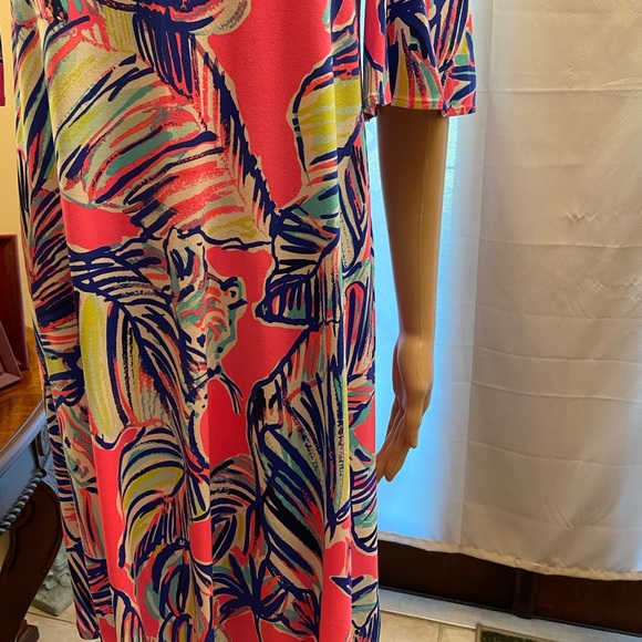 Lily Pulitzer Somerset Dress in Tiki Cabana Craze with cold shoulder size Medium - Picture 7 of 12